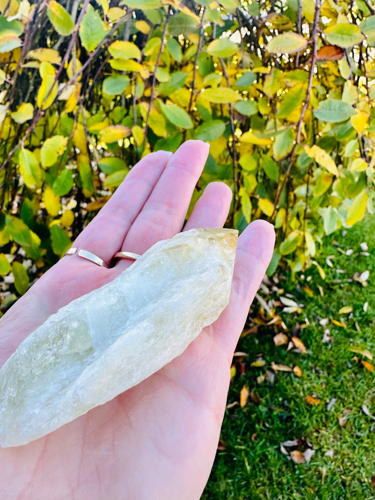 Citrine semi polished point