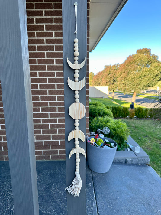 Moon phase cycle hanging