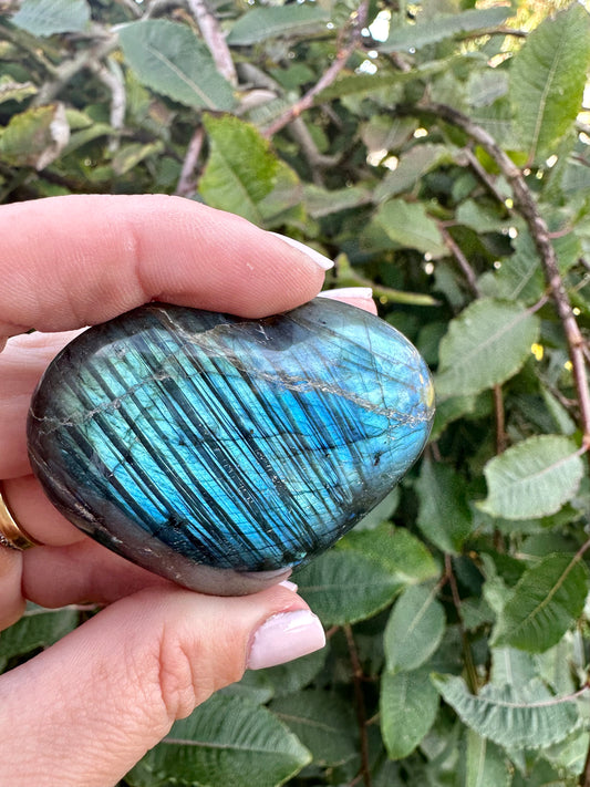 Labradorite heart