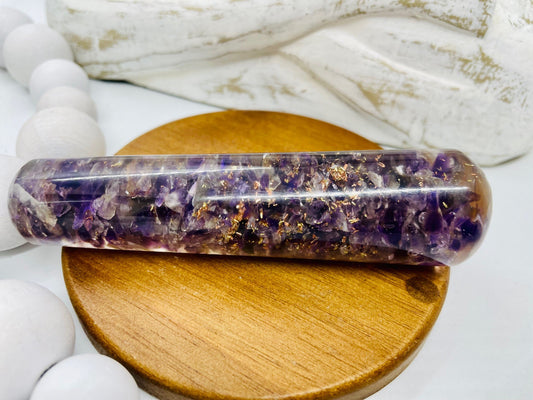 Amethyst orgonite wand