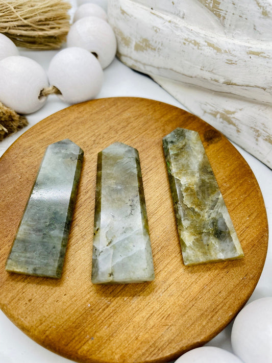 Labradorite flat obelisk