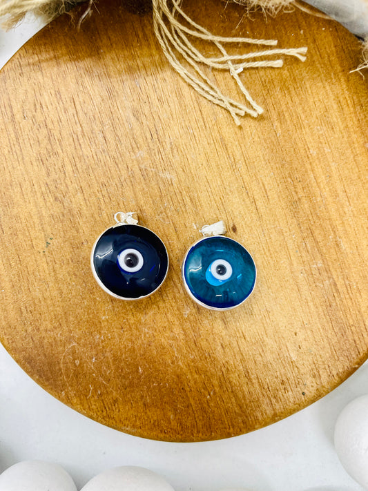 Sterling silver evil eye pendant