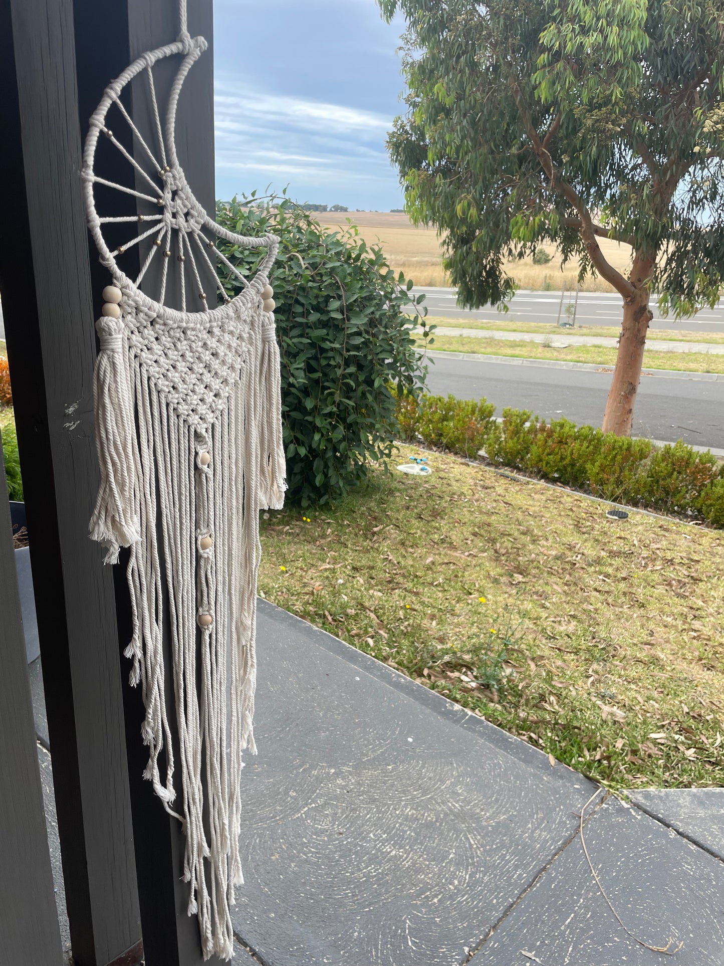 Macrame moon decor