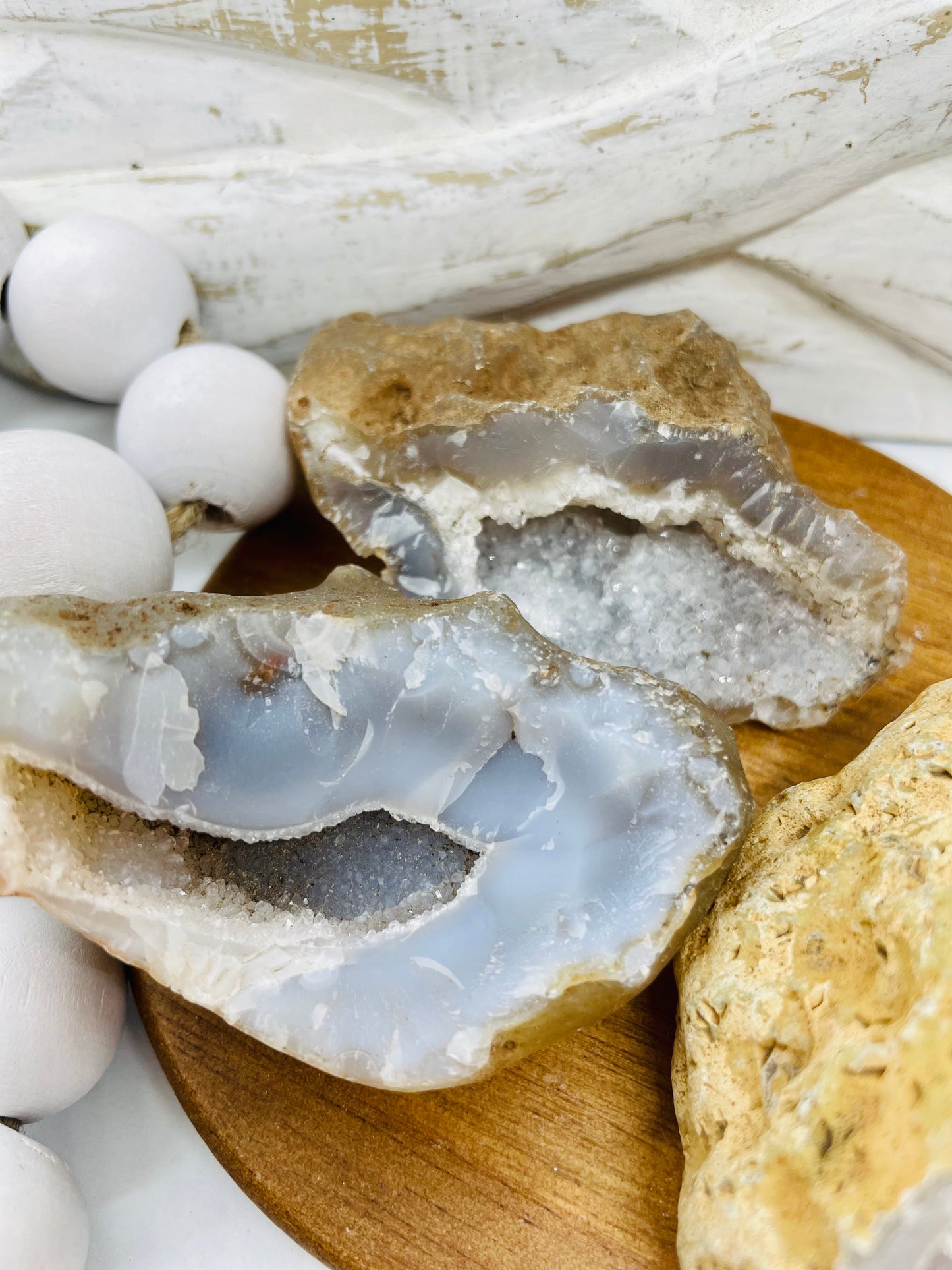 Blue lace Agate Geode Quartz