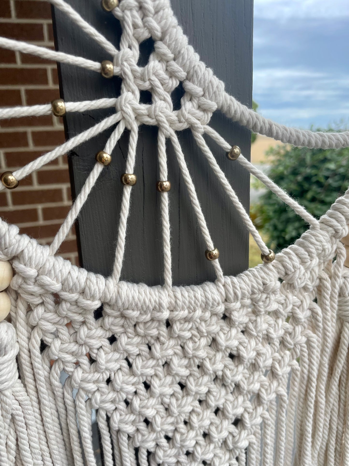 Macrame moon decor