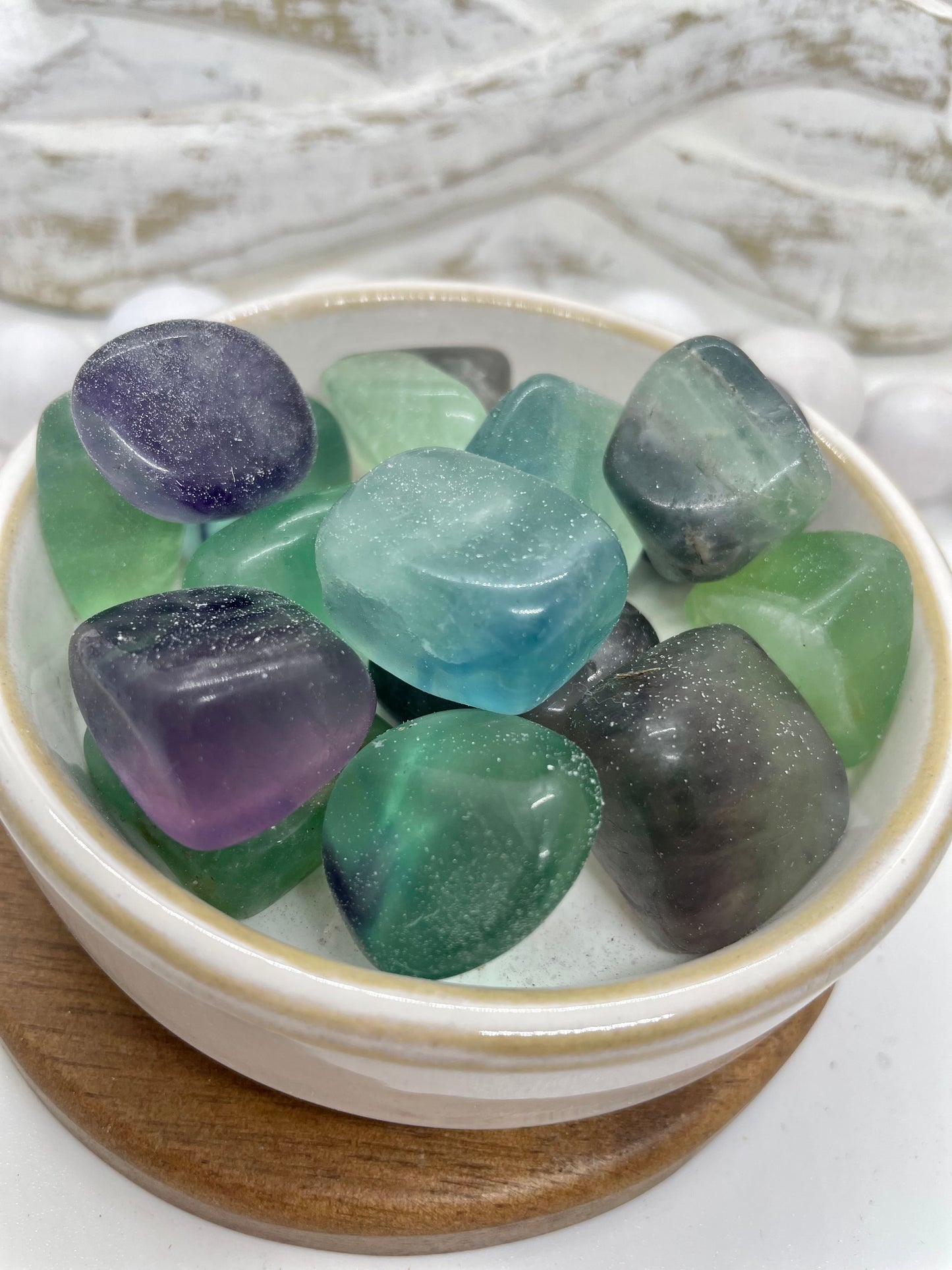 Rainbow fluorite tumble