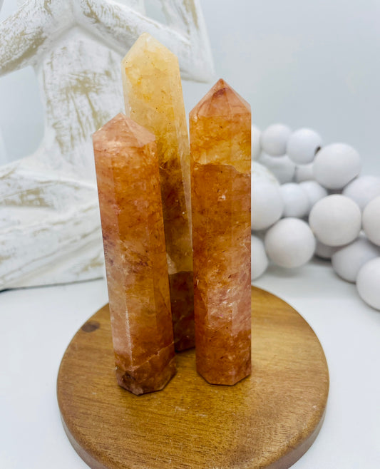 Golden healer quartz point