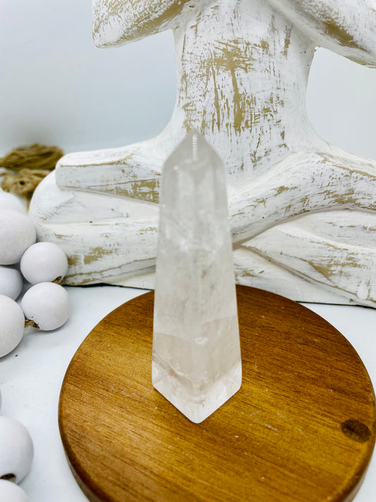 Clear quartz obelisk