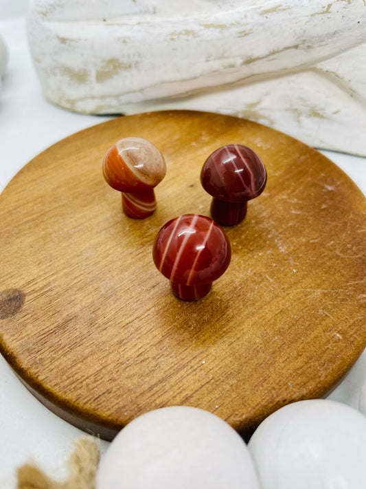 Carnelian baby mushroom