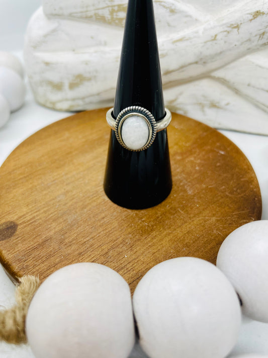 Moonstone ring sterling silver