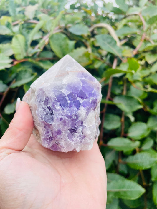 Amethyst semi polished point