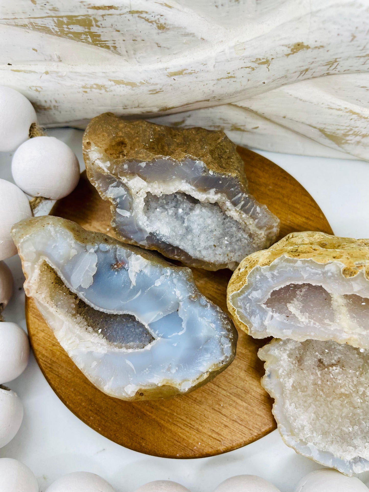 Blue lace Agate Geode Quartz