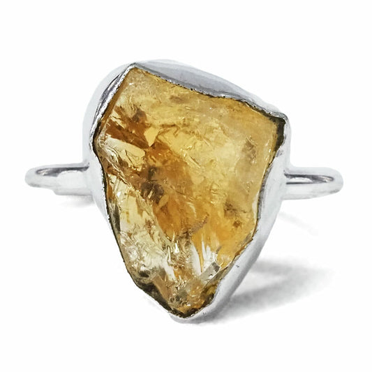 Citrine adjustable ring