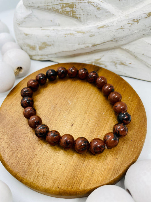 Mahogany obsidian 8mm bracelet