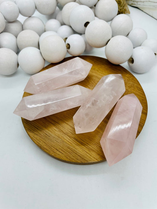 Rose Quartz Double Point wand
